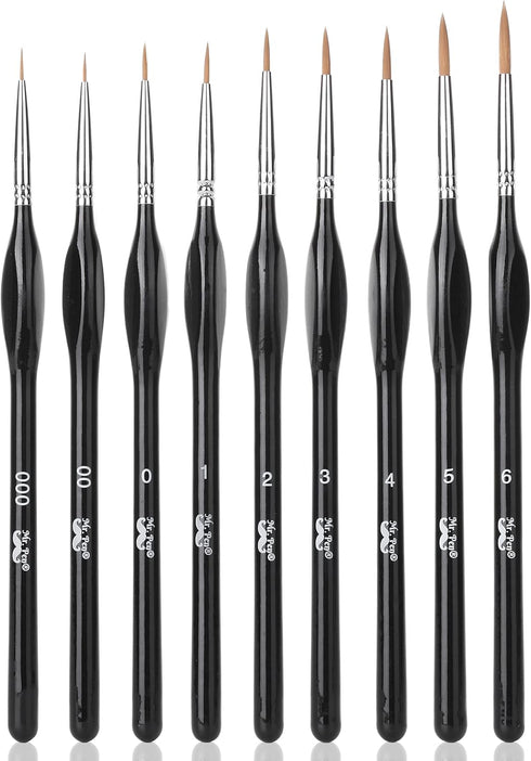 Mr. Pen- Miniature Paint Brushes, 9 Pcs, Detail Paint Brush Set, Fine Paint Brush, Fine Detail Paint Brush Set, Detail Paint Brushes, Model Paint ...