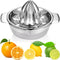 Citrus Lemon Orange Grapefruit Juicer Manual Squeezer 304 Stainless Steel Robust Hand Juicer Reamer Rotation Press with Strainer?10oz Bowl, 2 Pour...