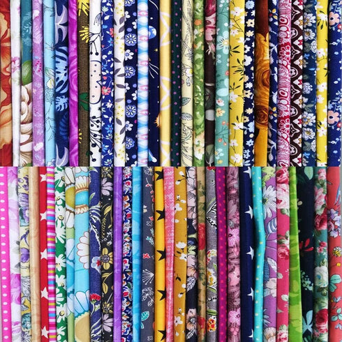 50pcs 10 x 10 inches Cotton Fabric Bundle Squares for Quilting Sewing, Precut Fabric Squares for Craft Patchwork...