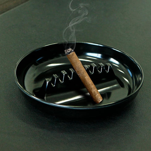 Premium Plastic Ashtray, Trash Can, Pack of 3, Round Black Large Size, for Indoor Outdoor Home Office Patio Restaurant Bar Hotel Use...