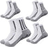 Anti Slip Athletic Grip Socks,Grip Soccer Socks with Grippers,Stretch Athletic Socks for Sports...