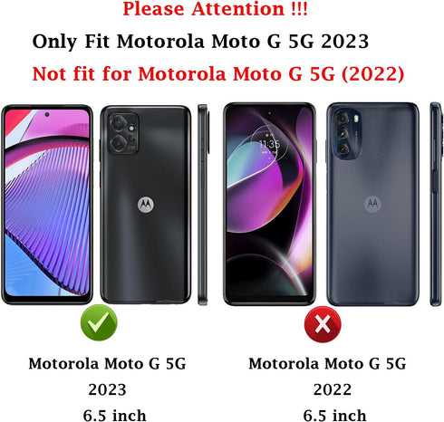 for Moto G 5G 2023 case, Moto G 5G Phone case 2023 with HD Screen Protector, Fashion Shock-Absorption Flexible TPU Bumper Soft Rubber Protective P...