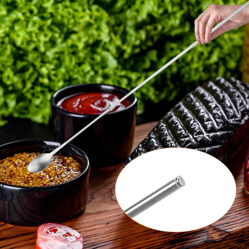 Telescopic Spoon Retractable Spoon Extending Spoon 20~63cm/ 8~24.8inch Long, Stainless Steel Telescopic Spoon Extendable Cooking Spoons Extra Long...