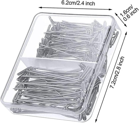 150 Pcs T Pins, Sewing Pins for Blocking Knitting, Modelling, Wig Making and Crafts, Straight Pins T-Pins Stainless Steel Nickel Plated with Stora...