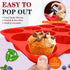 Walfos Muffin Pan Set - 12 Cups Regular Silicone Cupcake Pan, Non-stick and BPA Free, Great for Making Muffin Cakes, Tart, Fat Bombs - Dishwasher ...