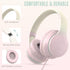 rockpapa L22 Wired Headphones for Kids Girls Boys Women with Microphone, Foldable Stereo 3.5mm Corded Headphones for School Classroom Chromebooks ...