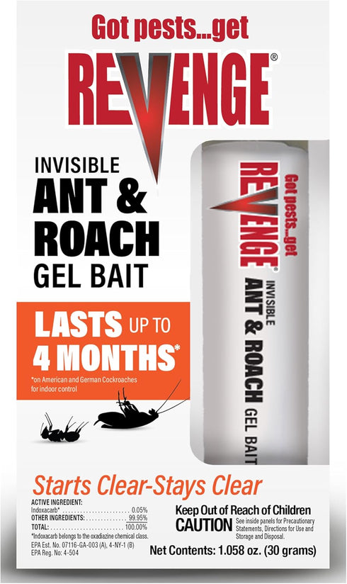 Revenge Invisible Ant & Roach Gel Bait, Long Lasting Protection for Home Pests...