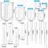 23Pcs Plastic Graduated Cylinders Beakers Set- 6 Clear Plastic Graduated Cylinders 25/50/100/250/500/1000ml, 4 Plastic Beakers 10/25/50/100ml with...