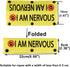 Funny Dog Leash Sleeve I am Nervous Dog Leash Wrap Sleeve Pet Birthday Gift (I AM NERVOUS-YE Sleeve)...