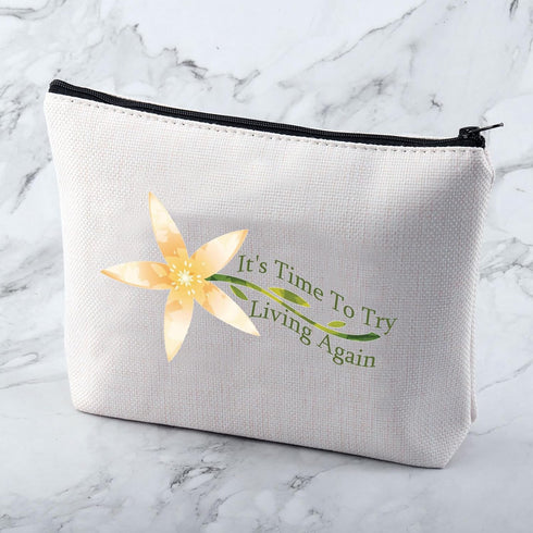 Game Lover Gift It's Time To Try Living Again Makeup Bag Game Inspired Gift Roleplaying Game Gift Game Player Gift...