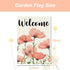 Spring Garden Flag Yard Flags for Outside Welcome Spring Garden Flags 12x18 Double Sided Pink Floral Burlap Garden Flag Decorative Flags for Outsi...