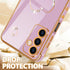 Petitian for Samsung Galaxy A14 5G Case, Cute Women Girls Bling Glitter Heart Designed Phone Cases for Galaxy A14 5G, Girly Gold Plating Phone Cov...