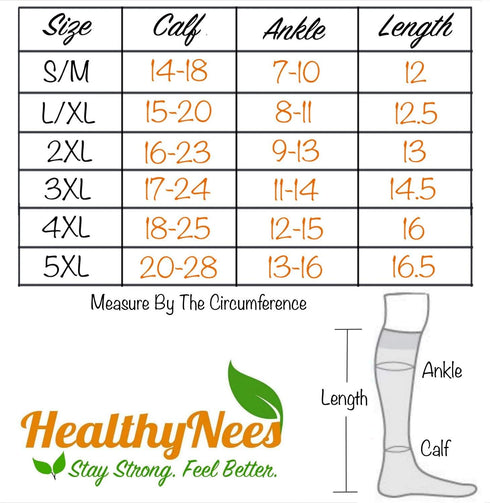 Closed Toe 15-20 mmHg Compression Plus Size Big Wide Leg Calf Socks (Beige, 5X-Large)...