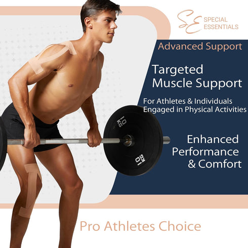 Kinesiology Tape Premium Cotton Waterproof Sports Tape for Targeted Muscle Support Pain Relief & Enhanced Performance 2 Pack, 40 Count, 10” Precut...
