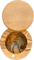 Berard Handcrafted Salt Keeper with Magnetic Lid, 4" Round, Olive Wood...