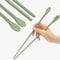 Reusable Long Silicone Cooking Chopsticks with Spoon 12 Inches Dishwasher Safe BPA-free Non-Slip Pastel Color Kitchen utensils Made in Korea (Past...