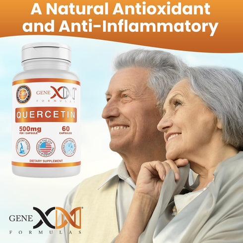 Genex Formulas Quercetin 500mg -60 Capsules for 60 Day Supply - Supplement for Immune Support, Antioxidant and Allergy Protection, Non-GMO, Gluten...