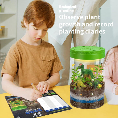 Light-Up Dinosaurs Terrarium Kit for Kids, Glow in Dark Dinosaur Toys for Boys Educational, Science Kit for Kids Ages 4 5 6 7 8-12 Year Old, STEM ...