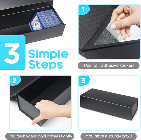 Trading Card Storage Box, Toploader Storage Box, Trading Card Holder Toploader Hobby Box for 800 Count Cards - 1 PACK...