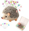 Hedgehog Shaped Pin Cushion Sewing Kit with 100 Colored Pins...