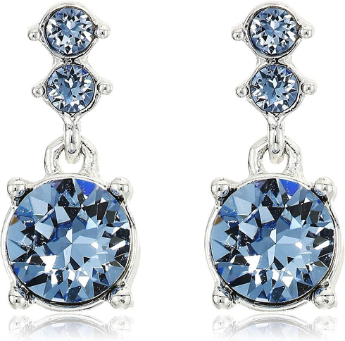 Nine West Women's Boxed Necklace/Pierced Earrings Set, Silver/Blue, One Size...