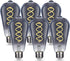 ST58 (ST19) LED Edison Bulbs 45 Watt Equivalent, CRI 80+, High Brightness Daylight White 5000K Smoky Grey Glass, Dimmable Antique LED Filament Bul...