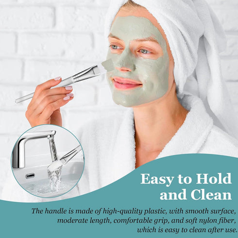 16Pcs Face Mask Brushes, Flexible Facial Mud Mask Applicator Brush, Soft Facial Application Brush for Skin Care Body Butter Applicator...
