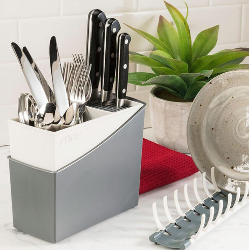 Hutzler 3 Cutlery Drainer, 7.75" x 4" x 6.75", Red...