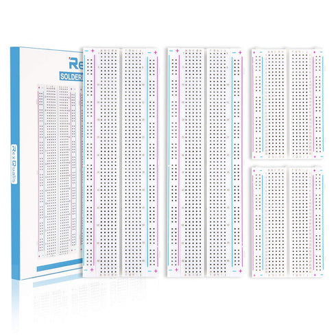 4PCS Breadboards Kit Include 2PCS 830 Point 2PCS 400 Point Solderless Breadboards for Proto Shield Distribution Connecting Blocks...
