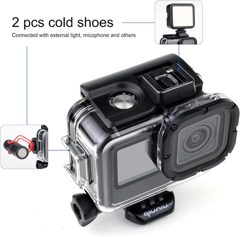Standard Protective Waterproof Dive Housing Case for GoPro Hero 9,10, 11 and 12 Black Action Camera - Up to 45 meters - Protective Lens Removal NO...