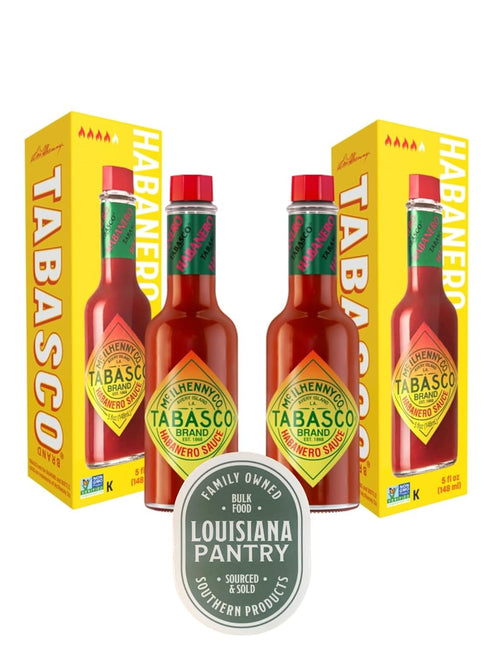Tabasco 2 Pack Hot Sauce 5 oz Bottle Bundled by Louisiana Pantry (Habanero Pepper)...