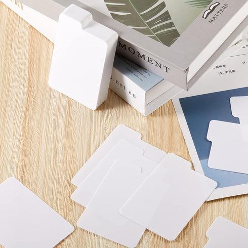 Lewtemi White Trading Card Dividers Plastic Cards Separators Card Organizer for Sport Game Business Playing Card Storage, 2.6 x 3.8 Inch/ 66 x 97 ...