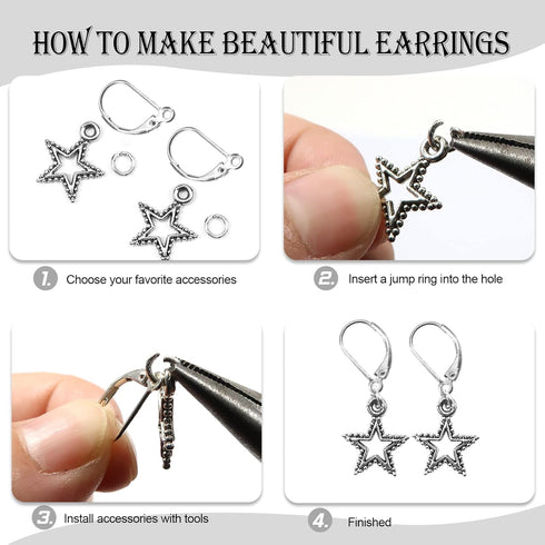 TOAOB 200pcs 8 Colors Leverback French Earring Hooks Brass Dangle Earwires 10x15mm Earring Parts Jewelry Making Findings...