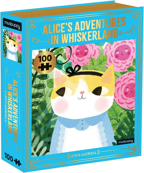 Mudpuppy Alice’s Adventures in Whiskerland Bookish Cats Puzzle, 100 Pieces, 10.75” x 13.5” – Jigsaw Puzzle for Ages 6 and Up, Features an Adorable...