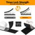Double Lock Fastener, 1inx 2in 5 Pair 10-Pack Reclosable Interlocking Tape Heavy Duty Adhesive Hook Lock Sticky Back Mushroom Mounting Tape, Black...