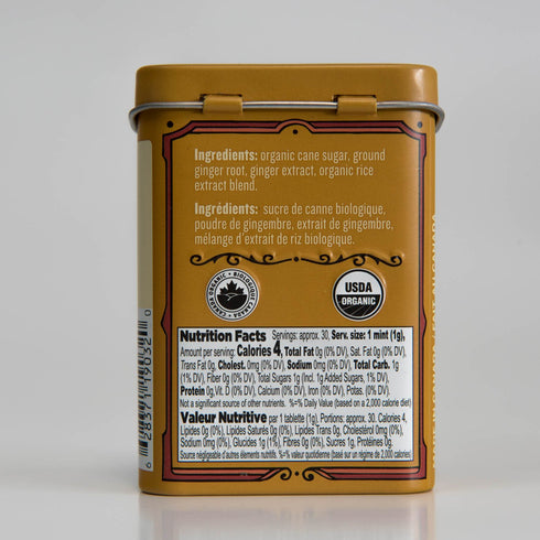 Clawhammer Organic Mints | USDA Certified Organic, Gluten Free, Non-GMO, Kosher | Spicy Ginger Root, 30 Count Tin...