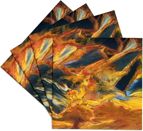 3dRose cst_83365_3 Pietersite Stone in NAmibia, Artistic Abstract NA01 BJA0186 Jaynes Gallery Ceramic Tile Coasters, Set of 4...