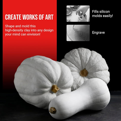 CALPALMY Air Dry Clay (300g Bag) - White Moldable Foam Clay for Cosplay - Airdry Soft Clay for Kids and Adults - Perfect Modeling Clay for Crafts,...