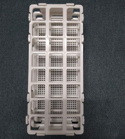 3 Packs Plastic Test Tube Rack, 24 Holes Lab Test Tube Rack Holder for 25mm Test Tubes, White, Detachable (24 Holes)...