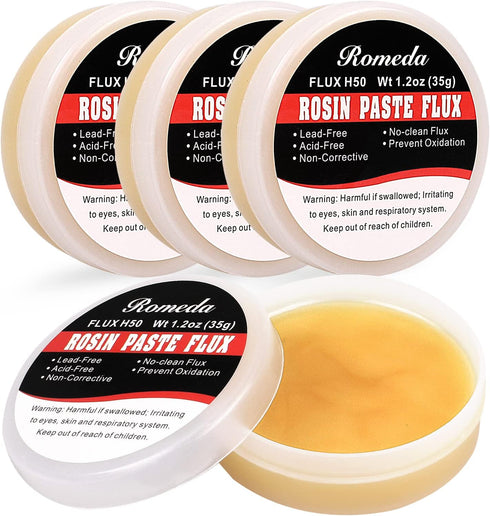 4 Jar Solder Flux, Flux for Soldering, Rosin Soldering Flux Paste for Lead-Free Electronics Soldering and Soldering DIY (1.2oz/35g in a Jar)...
