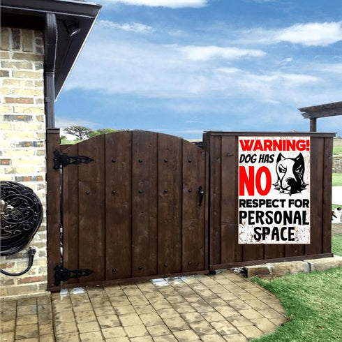 Beware Of Dog Signs For Fence Dog Has No Respect For Personal Space Tin Sign Dog Guard Warning Metal Signs Funny Security Sign Outdoor Decor Gifts...