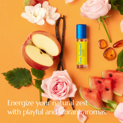 Pure Instinct LUCKY Roll-On The Original Pheromone Infused Body Oil Perfume Fragrance EdP Parfum - For Her Women - TSA Ready 0.34 fl oz...