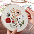 3 Pack Embroidery Starter Kit for Beginners Stamped Cross Stitch Kits with Cute Flowers and Plants Patterns with Embroidery Hoops and Color Thread...