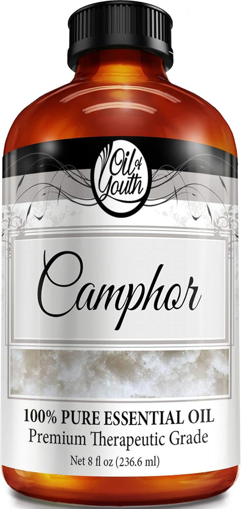 Oil of Youth Essential Oils 8oz - Camphor Essential Oil - 8 Fluid Ounces - Camphor Oil - Essential Oil Bulk...
