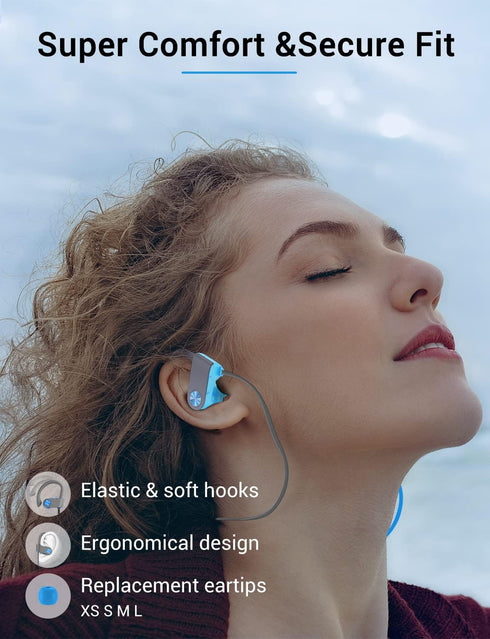 Stiive Bluetooth Headphones, 5.3 Wireless Sports Earbuds IPX7 Waterproof with Mic, Stereo Sweatproof in-Ear Earphones, Noise Cancelling Headsets f...