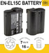 BM Premium EN-EL15C High Capacity Battery for Nikon Zf, Z5, Z6, Z6 II, Z7, Z7II, Z8, D780, D850, D7500, 1 V1, D500, D600, D610, D750, D800, D800E,...