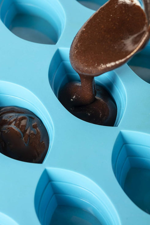 Mobi 12 Dessert Boats Silicone Baking Mold Blue...