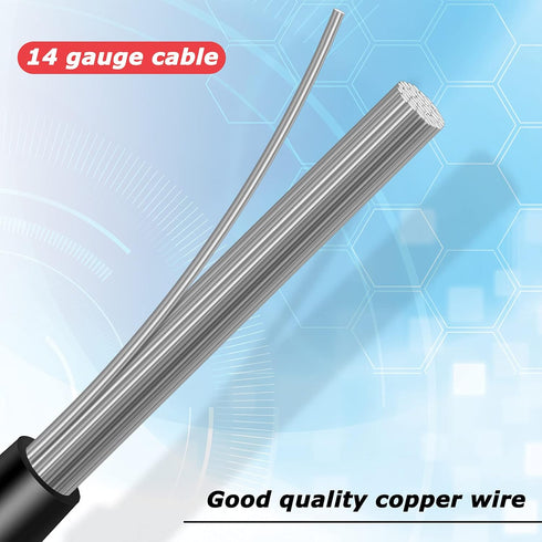 Frienda 14 AWG Connectors Cable Compatible with SAE 30cm 2 Pin Single Plug Disconnect Power Automotive Extension Cable for Motorcycles Cars Charge...