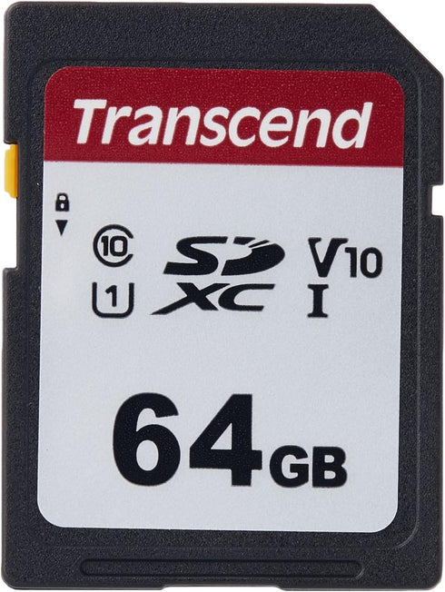 Transcend 64GB SD Card UHS-I U1 TS64GSDC300S-E2...