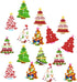 EXCEART 100pcs Christmas Tree Buttons Christmas Sewing Buttons Mixed Patterns with 2 Holes for Sewing DIY Crafts(Random Color)...